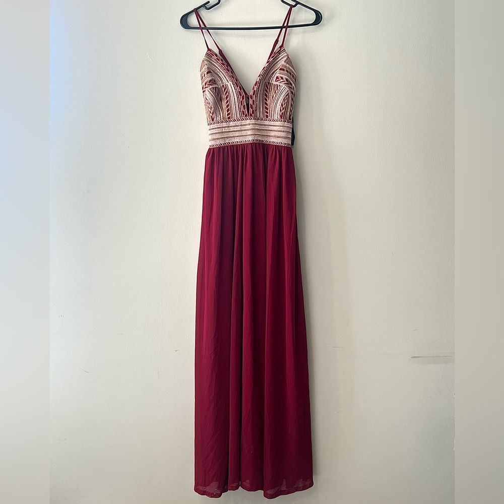 Women's gala dress wine Size S